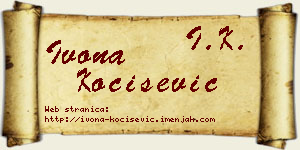 Ivona Kočišević vizit kartica